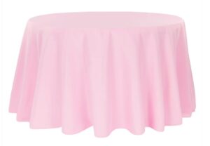 132" Pink Round Table Linen