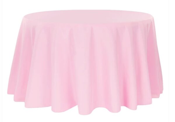 132" Pink Round Table Linen