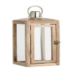 18" Wood Lantern with Flameless Candle