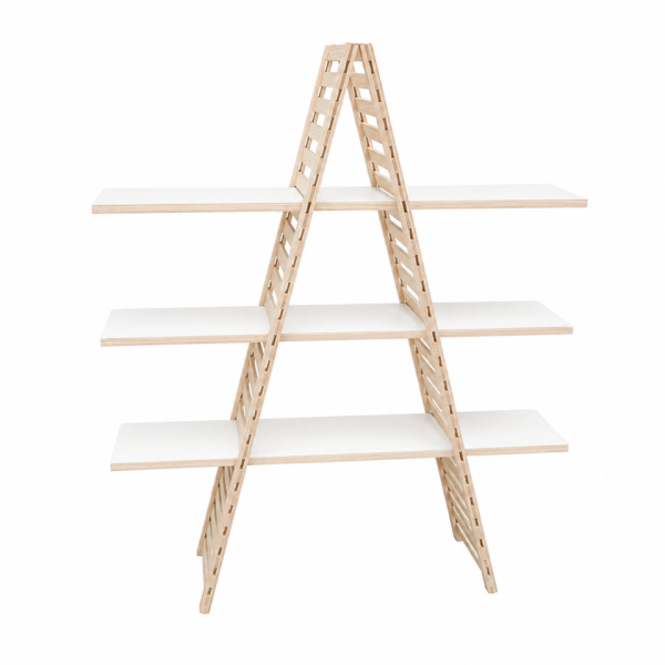 57" Wood Tiered Display