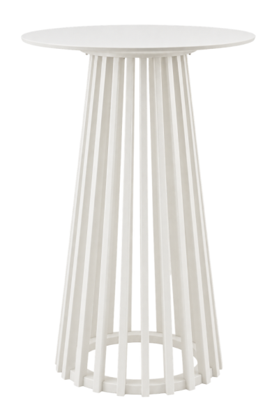 24" Fluted Cocktail Table-White