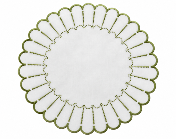 Olive Scallop Placemat Charger