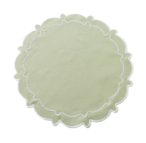 Sage Scallop Placemat Charger
