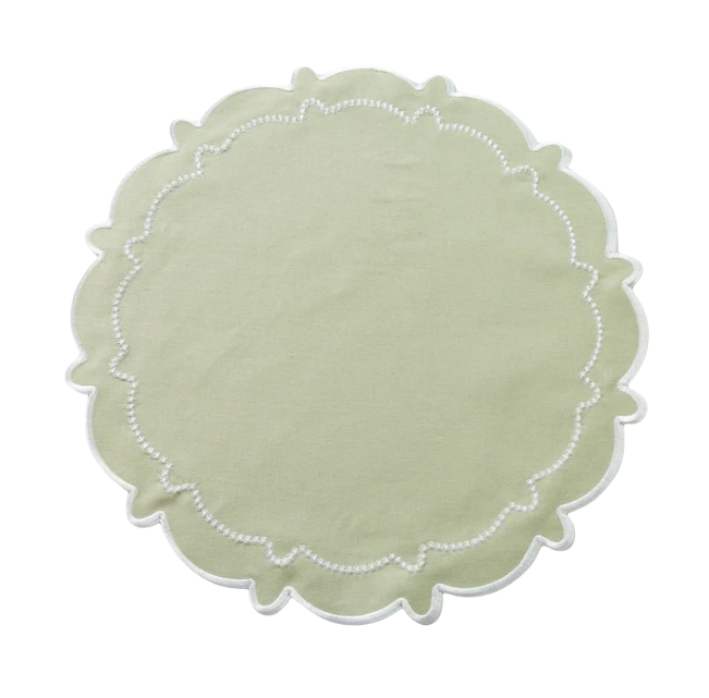 Sage Scallop Placemat Charger