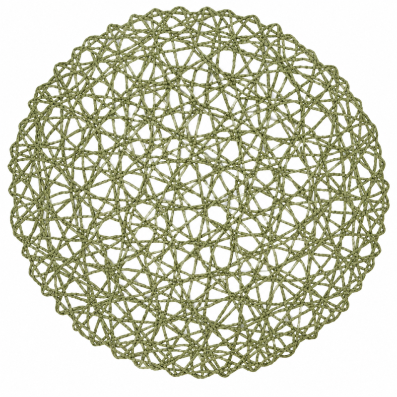 Olive Rattan Placemat Charger