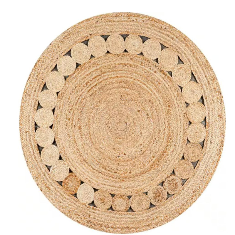 5x5 Natural Jute Round Rug