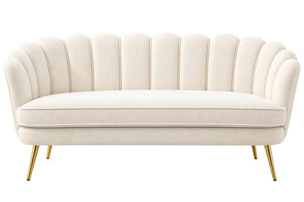 Elliott Ivory Upholstered Loveseat 60"